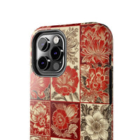 Royal Red Floral Fall Vibes Tough Phone Cases!