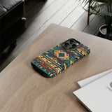 Black Aztec Tough Cases! Cellphone Cases! Multiple Sizes Available! Apple iPhone, Samsung Galaxy, and Google Pixel devices!