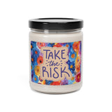 Take The Risk Watercolor Daisy Scented Soy Candle, 9oz! Free Shipping! 9 Scents! 60 Hour Burn Time!!!