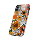 Sunflowers and Daisies Retro Fall Vibes Tough Phone Cases!