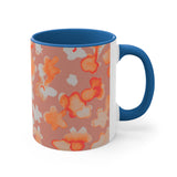 Boho Orange Florals Accent Coffee Mug, 11oz! Free Shipping! Great For Gifting! Lead and BPA Free!