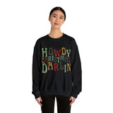 Howdy Christmas Darlin Unisex Heavy Blend Crewneck Sweatshirt! Christmas Gift For a Western Gal!