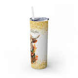 Not Today Heifer Highlander Cow Fall Vibes Skinny Tumbler with Straw, 20oz! Multiple Colors!