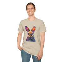 Easter Bunny With Glasses Unisex Graphic Tees! Spring Vibes! All New Heather Colors!!! Free Shipping!!!