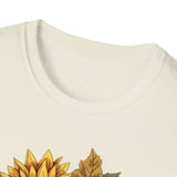 Sunflower Pumpkin Patch Halloween Fall Vibes Unisex Graphic Tees!