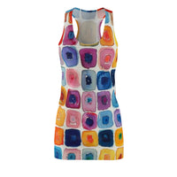 Boho Watercolor Tiles Women's Racerback Dress! Free Shipping! Sun Dress, Sleep Shirt, Swim Cover Up!