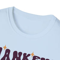 Thankful Grateful Blessed Thanksgiving Fall Vibes Retro Unisex Graphic Tees!