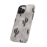 Grey Acid Wash Cactus Western Tough Phone Cases!