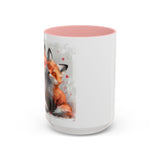 Foxy Lovers Valentines Day Accent Coffee Mug (11, 15oz)! Free Shipping! Microwave and Dishwasher Safe! BPA Free