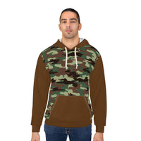 Brown and Green Hunting Camo Western Unisex Pullover Hoodie! All Over Print! New!!!