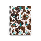 Western Inspired Cow Print Blue Teal Star Journal! Free Shipping! Great for Gifting!