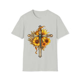 1 Dragonfly Cross Sunflower Unisex Graphic Tees! Halloween! Fall Vibes!