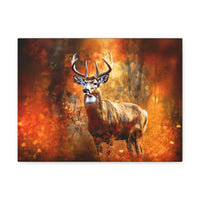 Western Mountain Deer Scenery in Oranges and Browns Canvas Gallery Wraps!