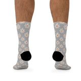 Grey Daisy Unisex Eco Friendly Recycled Poly Socks!!! Free Shipping!!! 58% Recycled Materials!