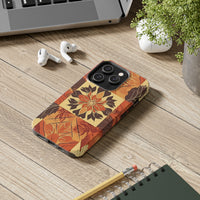 Reddish Orange Star Flower Fall Vibes Tough Phone Cases!