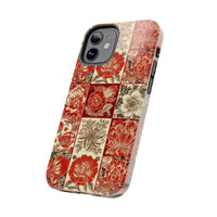 Royal Red Floral Fall Vibes Tough Phone Cases!