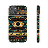 Black Aztec Tough Cases! Cellphone Cases! Multiple Sizes Available! Apple iPhone, Samsung Galaxy, and Google Pixel devices!