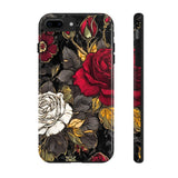 White and Red Roses Gothic Inspired Halloween Tough Phone Cases! Fall Vibes!