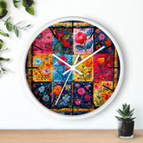 Boho Quilted Patchwork in Yellow Print Wall Clock! Perfect For Gifting! Free Shipping!!! 3 Colors Available!