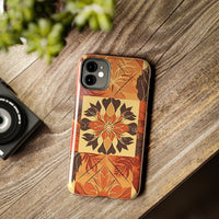 Reddish Orange Star Flower Fall Vibes Tough Phone Cases!