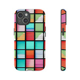 Stained Glass Red, Blue, White Phone Cases! New!!! Over 90 Phone Sizes To Choose From! Free Shipping!!!