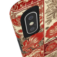 Royal Red Floral Fall Vibes Tough Phone Cases!