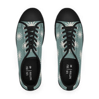 Seafoam Green Star Stamp Women's Low Top Sneakers! Free Shipping! Specialty Buy!