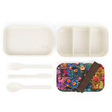 Hippie Pink and Navy Patchwork Floral Quilt Bento Lunch Box! Free Shipping!!! Great For Gifting! BPA Free!