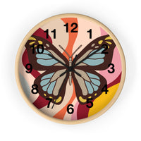 Boho Butterfly Print Wall Clock! Perfect For Gifting! Free Shipping!!! 3 Colors Available!