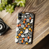 Spider Webs and Candy Corn Little Ghost Halloween Tough Phone Cases! Fall Vibes!