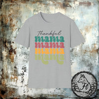 Thankful Mama Thanksgiving Fall Vibes Retro Unisex Graphic Tees!