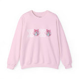 Valentines Day Sweatshirt Xoxo Disco Coquette/Back Printed