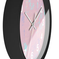 Boho Paint Washed Pink Print Wall Clock! Perfect For Gifting! Free Shipping!!! 3 Colors Available!