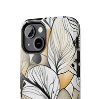 Neutral Autumn Leaves Fall Vibes Tough Phone Cases!