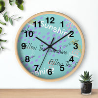 Boho Paint The Town Aqua Blue Print Wall Clock! Perfect For Gifting! Free Shipping!!! 3 Colors Available!