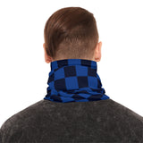 Black and Navy Blue Plaid Lightweight Neck Gaiter! 4 Sizes Available! Free Shipping! UPF +50! Great For All Outdoor Sports!