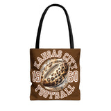 Kansas City Football Leopard Print 1960 Tote Bag! Football Season!