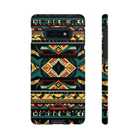 Black Aztec Tough Cases! Cellphone Cases! Multiple Sizes Available! Apple iPhone, Samsung Galaxy, and Google Pixel devices!