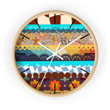Groovy Patchwork Purple and Pink Print Wall Clock! Perfect For Gifting! Free Shipping!!! 3 Colors Available!