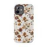 Twigs and Leaves Floral Fall Vibes Tough Phone Cases!
