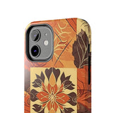 Reddish Orange Star Flower Fall Vibes Tough Phone Cases!