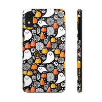 Spider Webs and Candy Corn Little Ghost Halloween Tough Phone Cases! Fall Vibes!