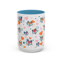 Coffee Mug - Fox Heart Medley Valentines Day Mug (11, 15oz)