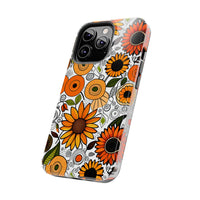 Sunflowers and Daisies Retro Fall Vibes Tough Phone Cases!