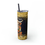 Not Today Heifer Highlander Cow Fall Vibes Skinny Tumbler with Straw, 20oz! Multiple Colors!