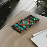 Turquoise Aztec Tough Cases! Cellphone Cases! Multiple Sizes Available! Apple iPhone, Samsung Galaxy, and Google Pixel devices!