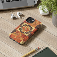 Reddish Orange Star Flower Fall Vibes Tough Phone Cases!