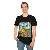 The Teacher Floral School Bus Unisex Graphic Tees! All New Heather Colors!!! Free Shipping!!! Back To School!