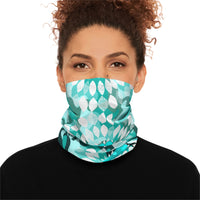 Aqua Tie dye Lightweight Neck Gaiter! 4 Sizes Available! Free Shipping! UPF +50! Great For All Outdoor Sports!