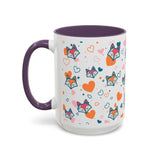 Coffee Mug - Fox Heart Medley Valentines Day Mug (11, 15oz)